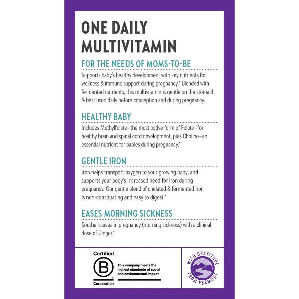 slide 2 of 6, New Chapter Prenatal One Daily Multivitamin Tablets, 30 ct