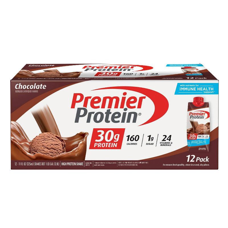 slide 1 of 4, Premier Protein Nutritional Shake - Chocolate - 11 fl oz /12pk, 11 fl oz, 12 ct