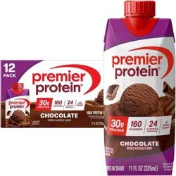 Premier Protein Nutritional Shake Chocolate Non-Caffeinated - 11 fl oz /12pk