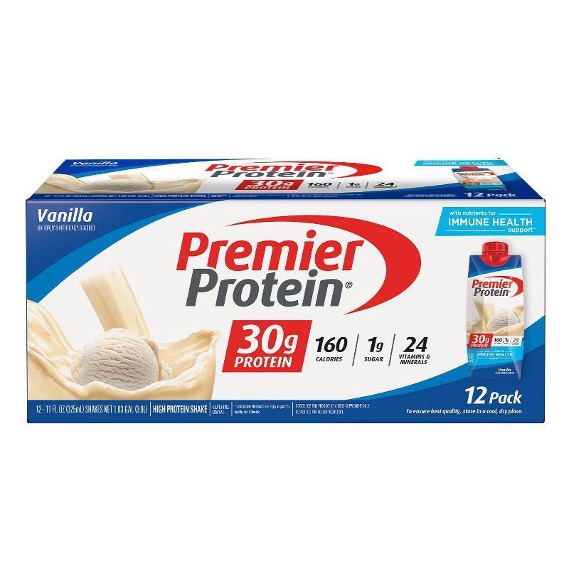 slide 1 of 4, Premier Protein Nutritional Shake - Vanilla - 11 fl oz/12pk, 11 fl oz, 12 ct