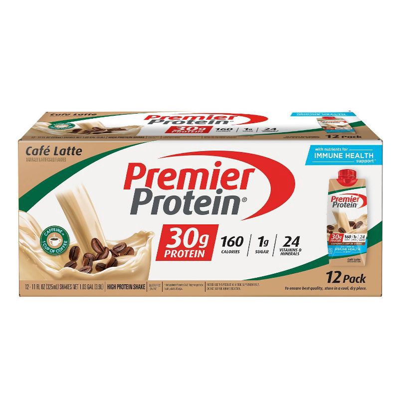 slide 1 of 4, Premier Protein Nutritional Shake - Café Latte - 11 fl oz/12pk, 11 fl oz, 12 ct