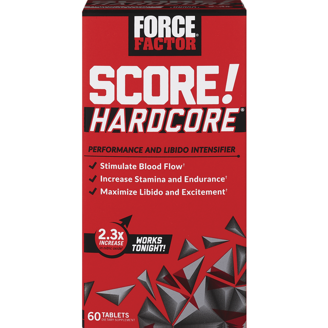 slide 1 of 1, Force Factor Score! Hardcore, 60 ct