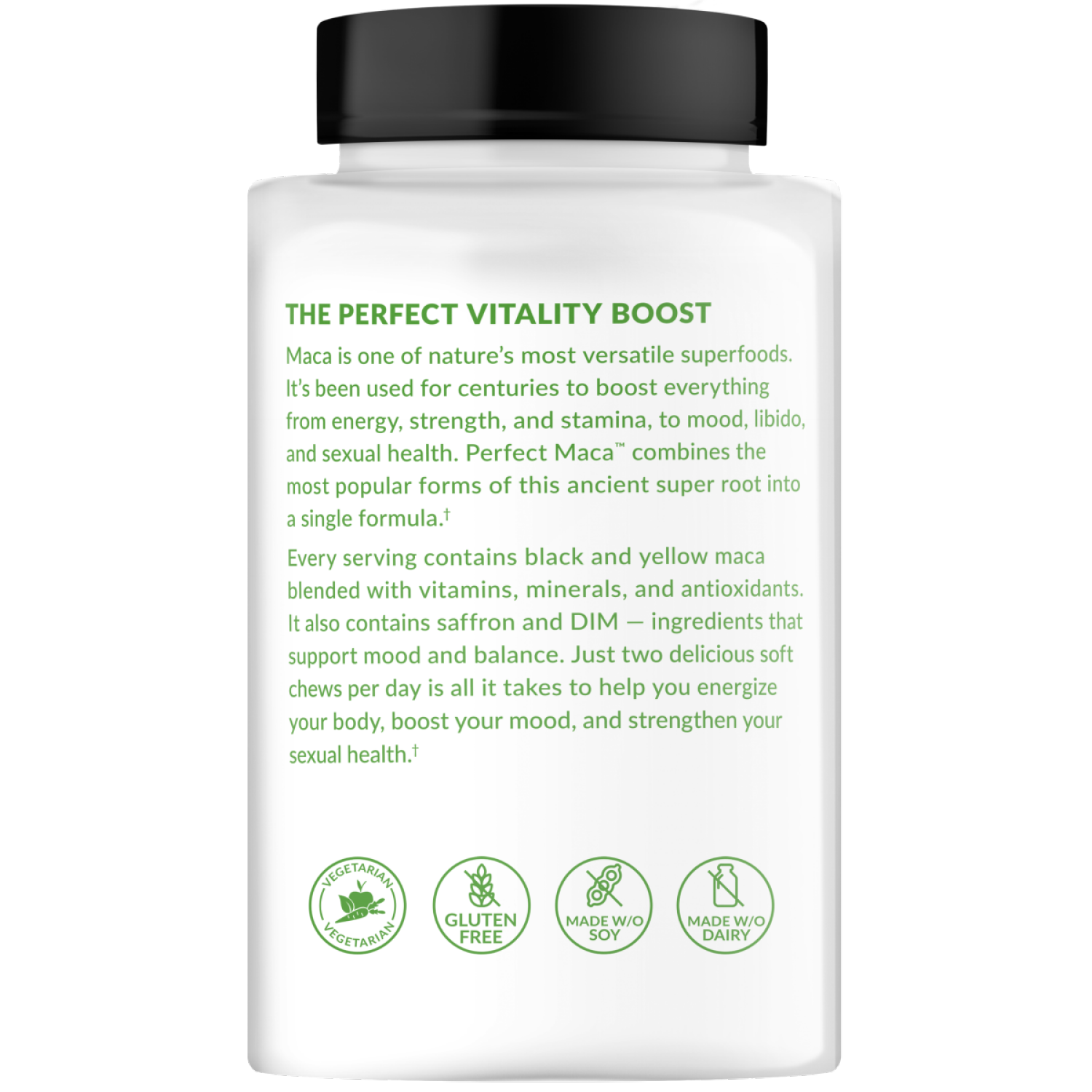 slide 2 of 2, Force Factor Perfect Dark Cherry Flavor Maca 60 Soft Chews, 60 ct