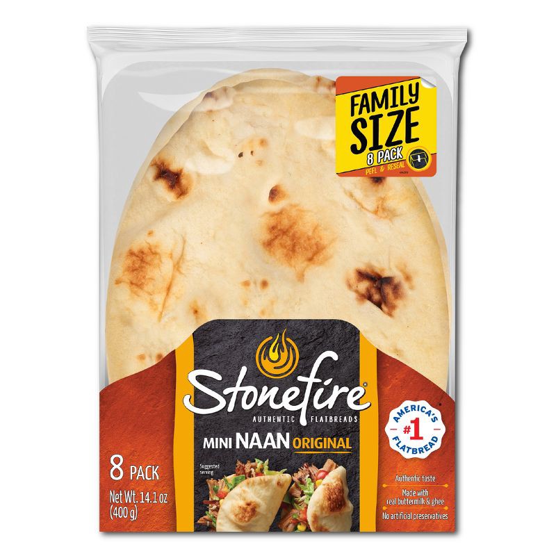 slide 1 of 9, Stonefire Original Mini Naan - 8ct, 8 ct
