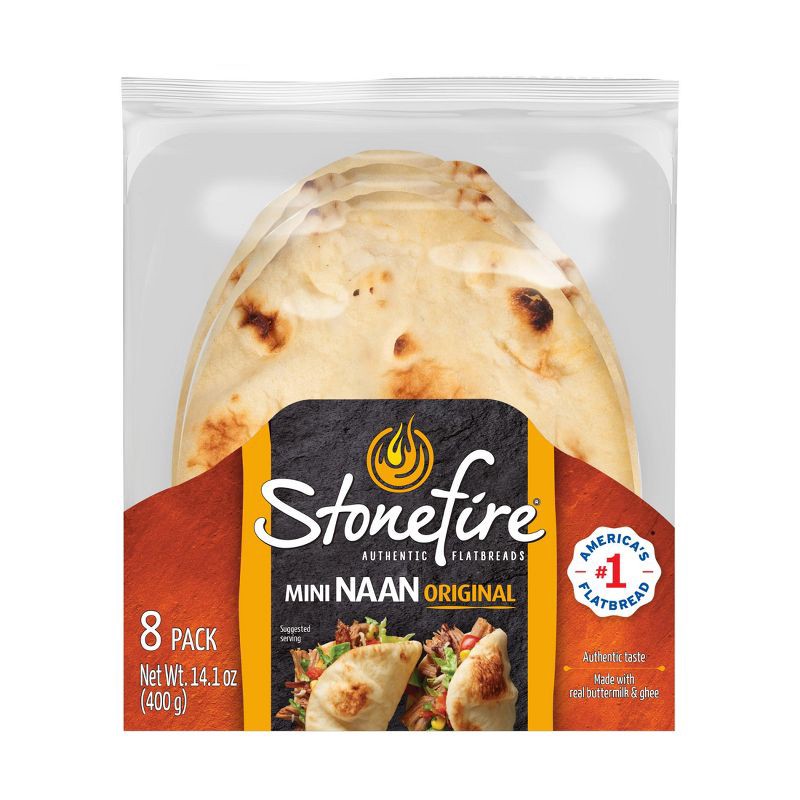 slide 1 of 9, Stonefire Original Mini Naan - 8ct, 8 ct