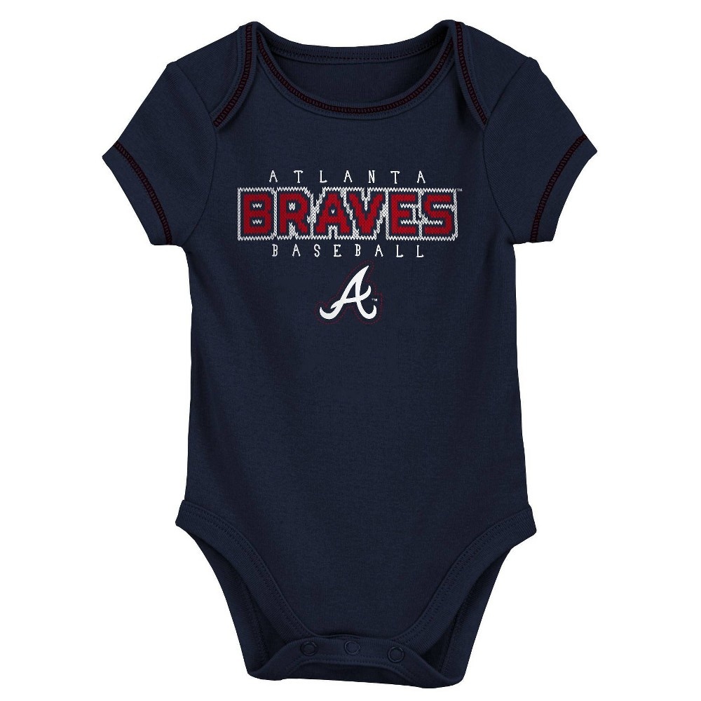 MLB Atlanta Braves Infant Boys' Short Sleeve Layette Set - 0-3M