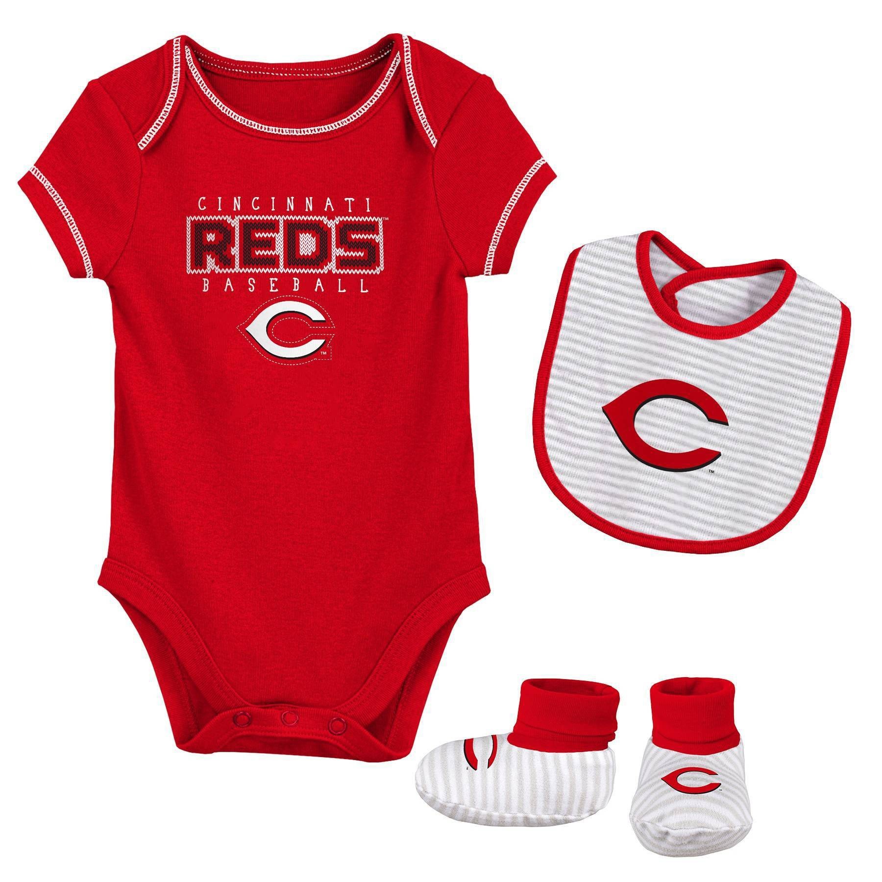 MLB Cincinnati Reds Infant Boys' Short Sleeve Layette Set - 0-3M