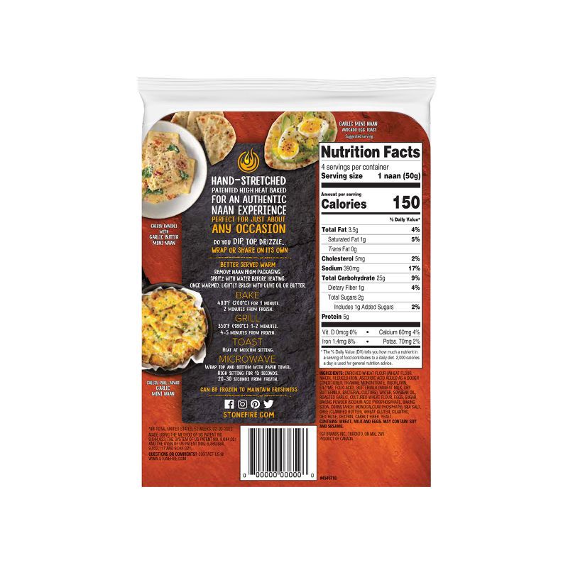 slide 2 of 7, Stonefire Garlic Mini Naan - 4ct, 4 ct
