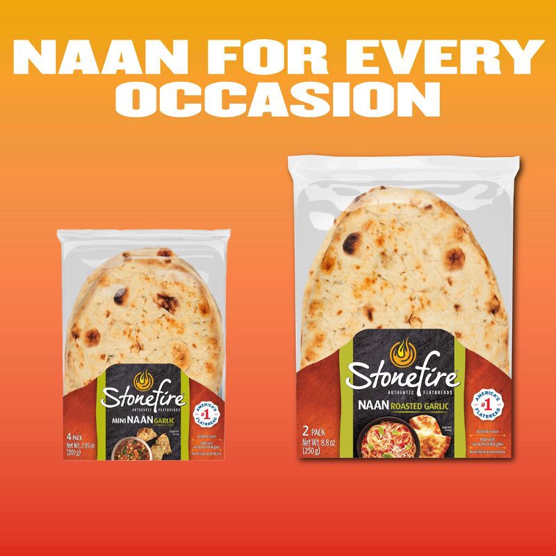 slide 6 of 7, Stonefire Garlic Mini Naan - 4ct, 4 ct
