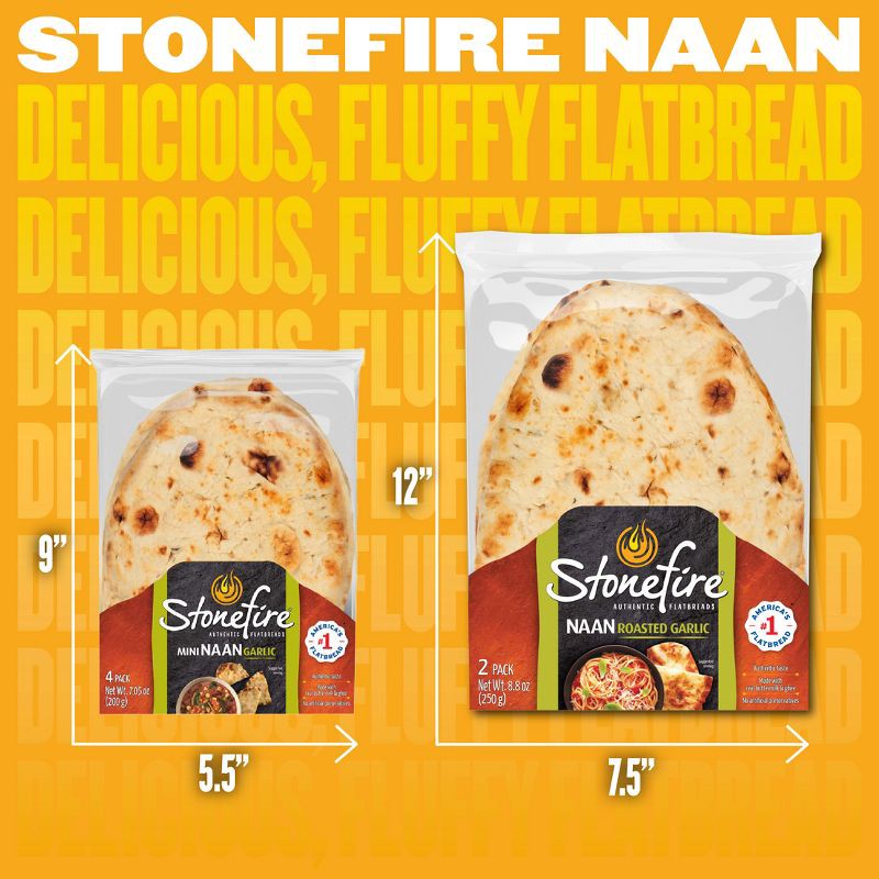 slide 7 of 7, Stonefire Garlic Mini Naan - 4ct, 4 ct
