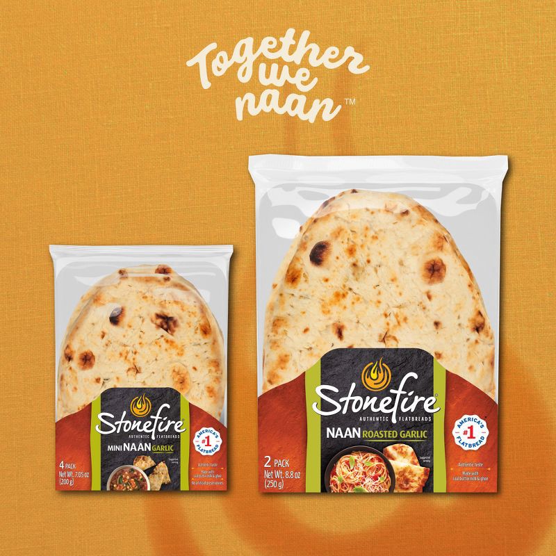 slide 9 of 9, Stonefire Garlic Mini Naan - 4ct, 4 ct