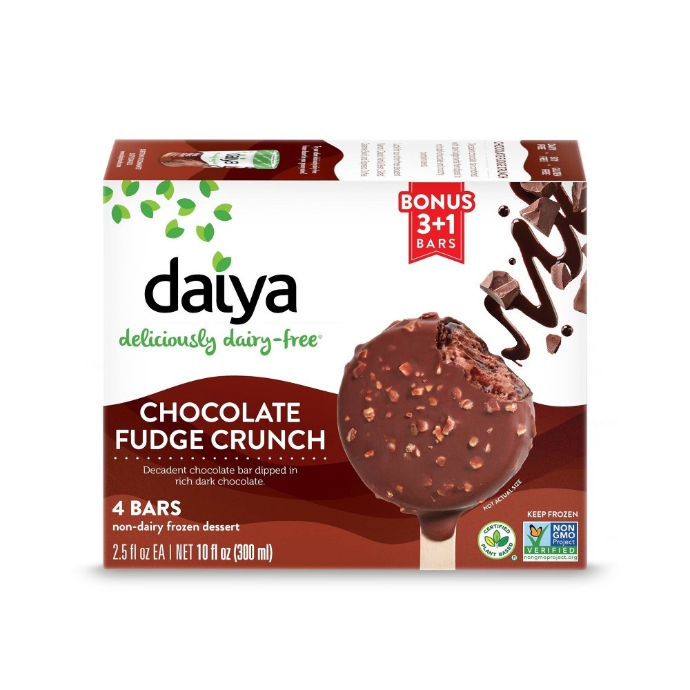 slide 2 of 5, Daiya Chocolate Fudge Crunch Non-Dairy Frozen Dessert Bars - 10.4oz/4ct, 4 ct; 10.4 oz