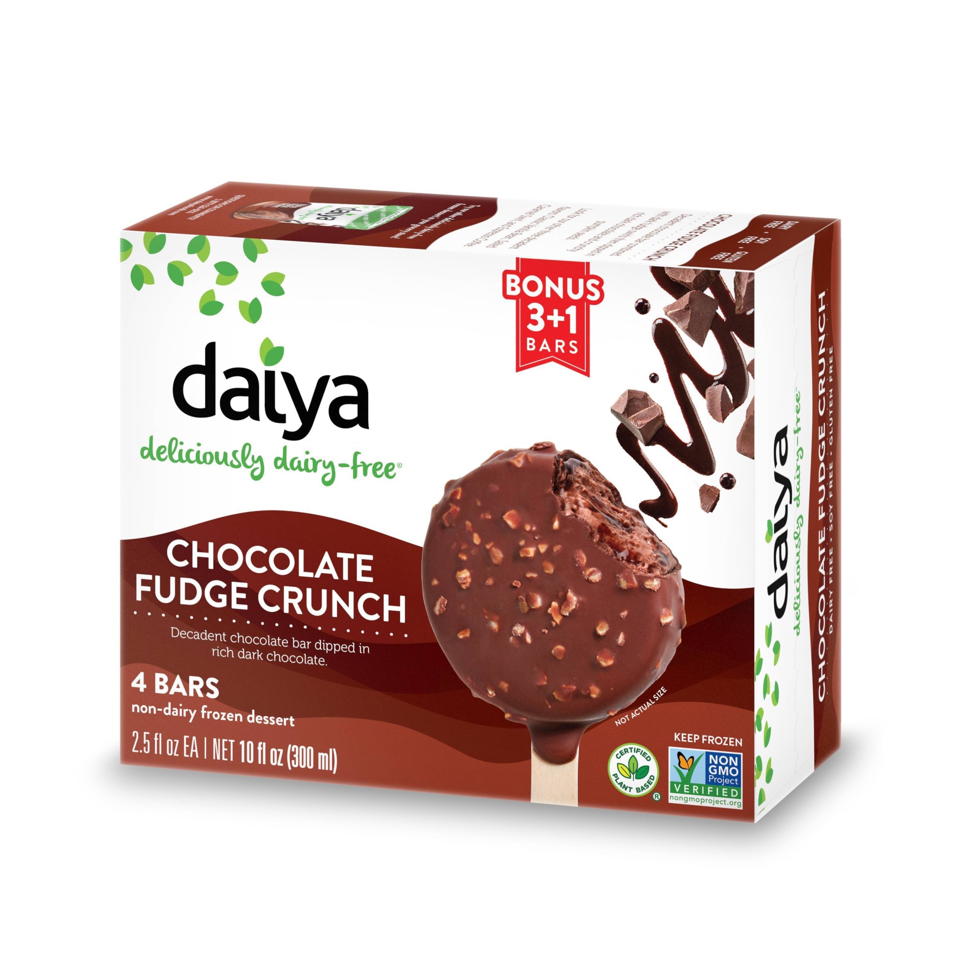 slide 1 of 5, Daiya Chocolate Fudge Crunch Non-Dairy Frozen Dessert Bars - 10.4oz/4ct, 4 ct; 10.4 oz