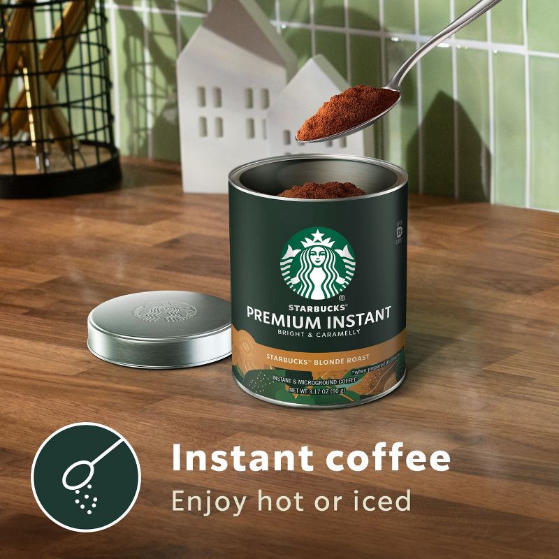 slide 3 of 13, Starbucks Premium Blonde Light Roast Instant Coffee - 3.17oz, 3.17 oz