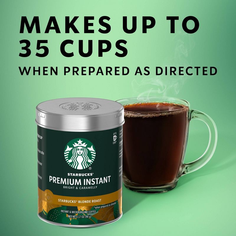 slide 8 of 8, Starbucks Premium Blonde Light Roast Instant Coffee - 3.17oz, 3.17 oz