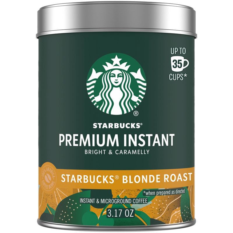 slide 1 of 13, Starbucks Premium Blonde Light Roast Instant Coffee - 3.17oz, 3.17 oz