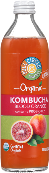 slide 1 of 1, Full Circle Market Blood Orange Kombucha, 14 fl oz