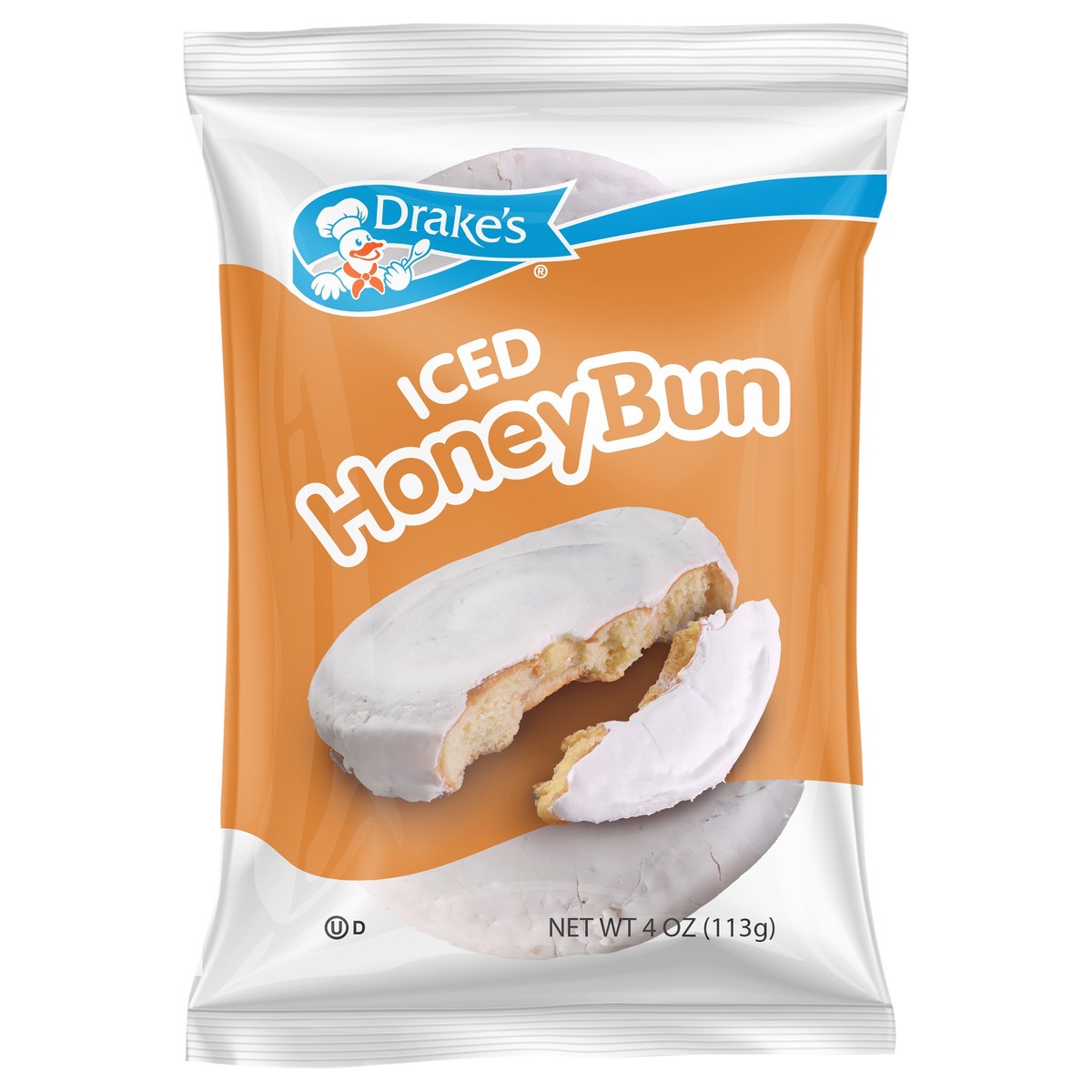 slide 1 of 2, Drake's Cakes, Drake's Snack Iced Honey Bun, 4 oz