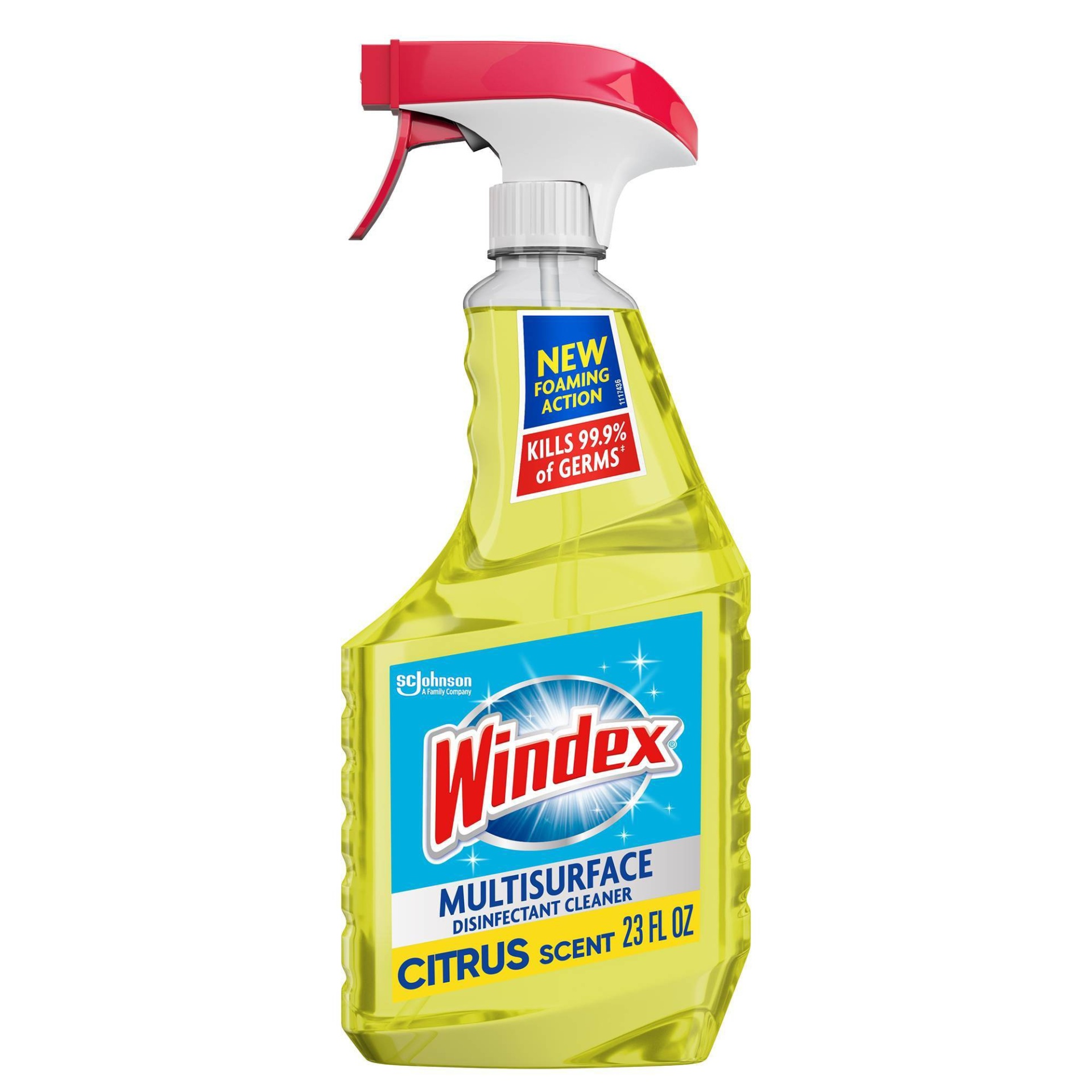 slide 1 of 5, Windex Multi-Surface Disinfectant Cleaner Spray Citrus Fresh Scent, 23 oz