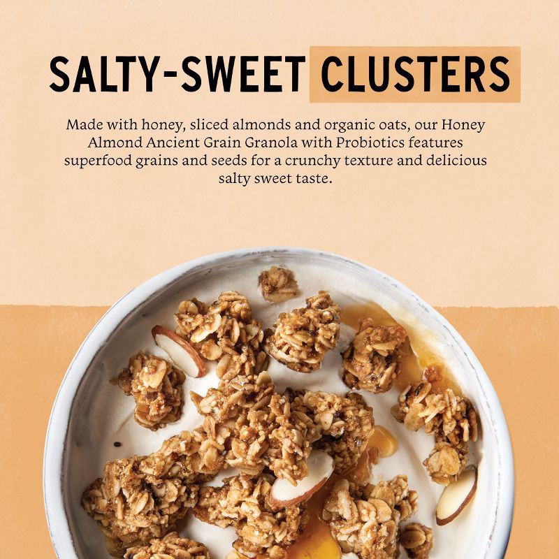 slide 3 of 6, purely elizabeth. Honey Almond Probiotic Granola - 8oz, 8 oz
