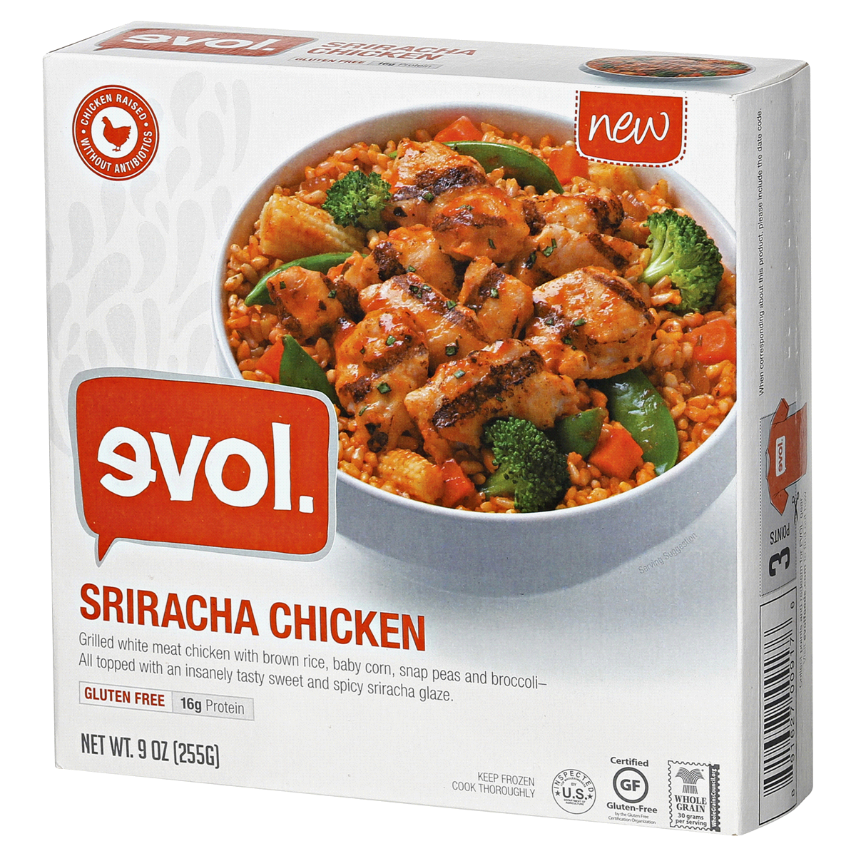 slide 2 of 7, EVOL Sriracha Chicken Bowl, 9 oz