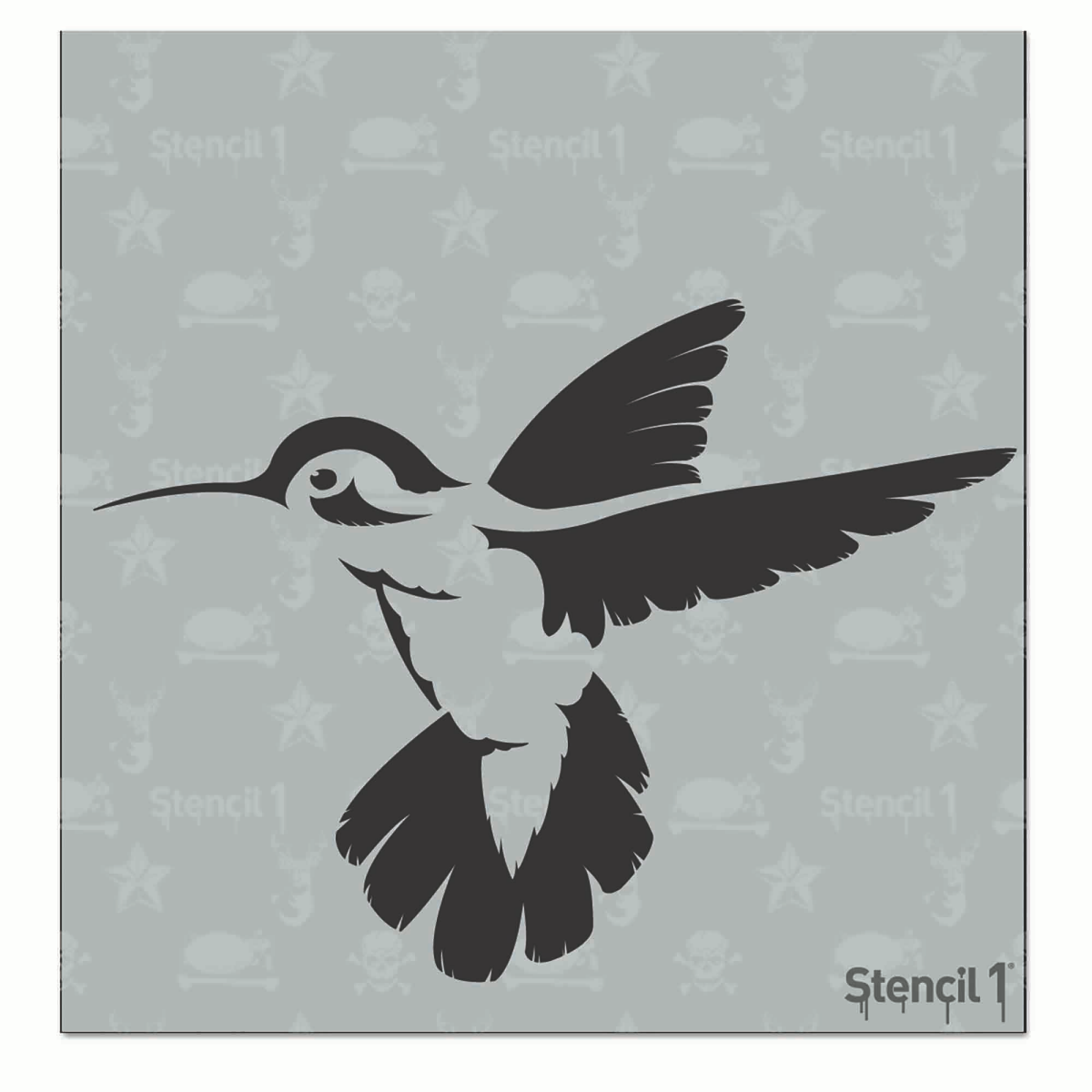 slide 1 of 1, Stencil1 Hummingbird Stencil 5.75" x 6", 6 in