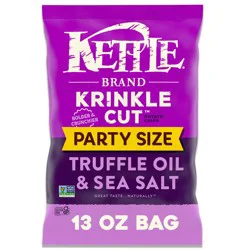 Kettle Brand Krinkle Cut Truffle Oil & Sea Salt Potato Chips, 13 oz