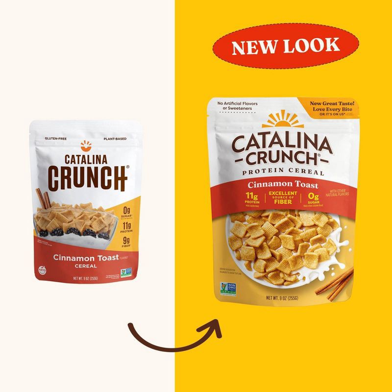 slide 8 of 8, Catalina Crunch Cinnamon Toast Protein Breakfast Cereal - 9oz, 9 oz