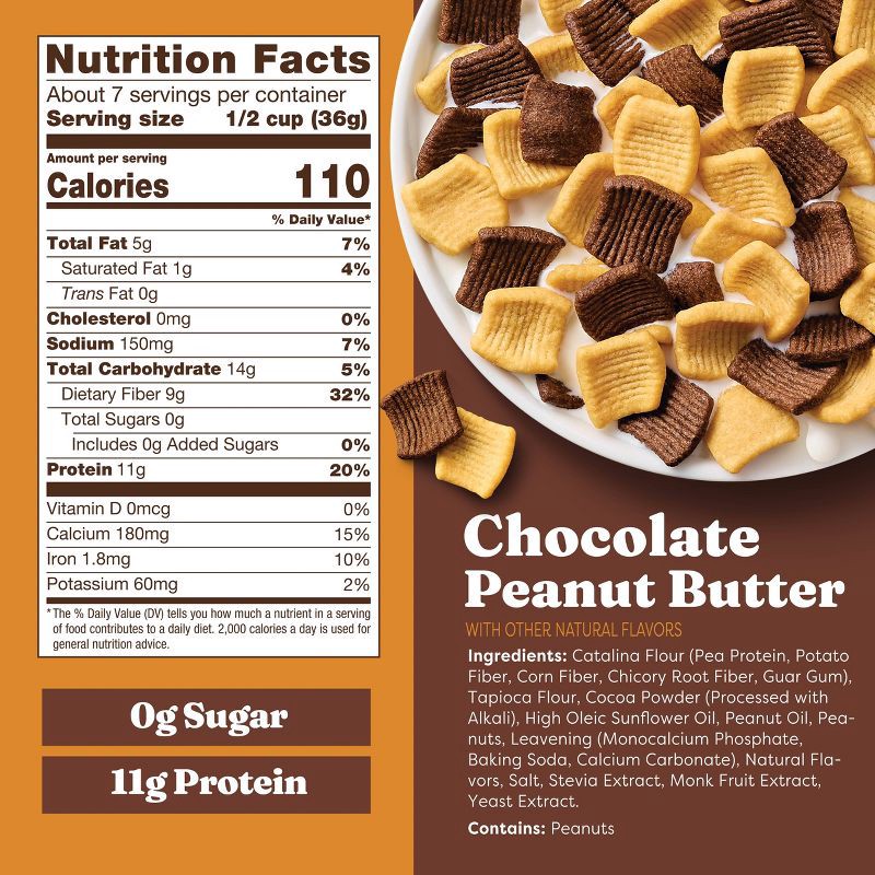 slide 3 of 8, Catalina Crunch Chocolate Peanut Butter Protein Breakfast Cereal - 9oz, 9 oz