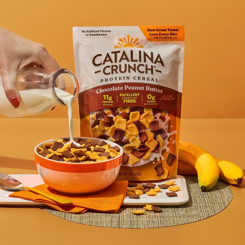 slide 6 of 8, Catalina Crunch Chocolate Peanut Butter Protein Breakfast Cereal - 9oz, 9 oz