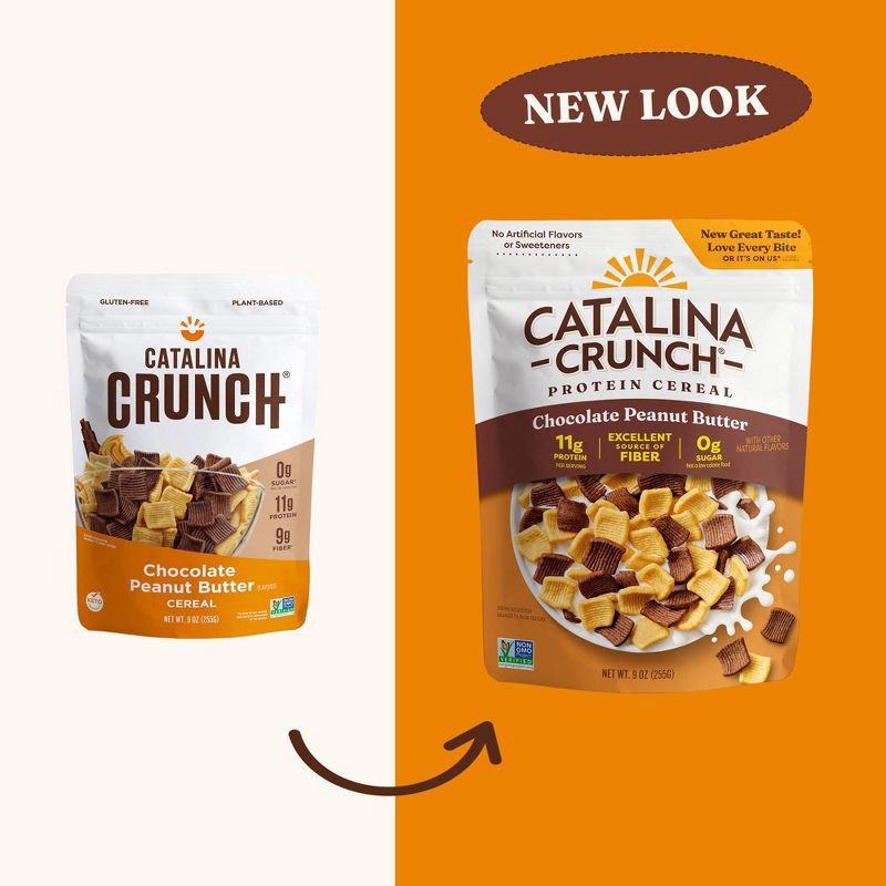 slide 8 of 8, Catalina Crunch Chocolate Peanut Butter Protein Breakfast Cereal - 9oz, 9 oz