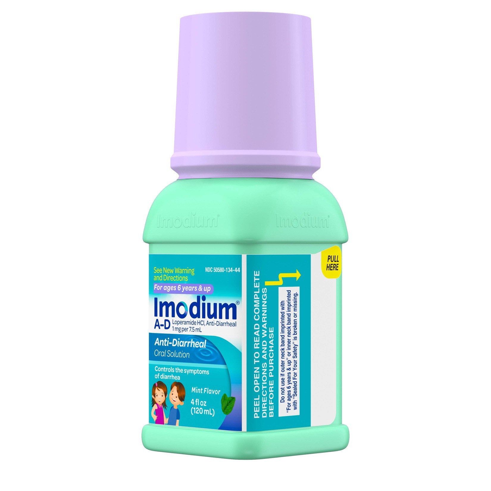 slide 10 of 11, Imodium A-D Children's Liquid Anti-Diarrheal Medicine with Loperamide Hydrochloride for Diarrhea Symptom Treatment & Control for Kids, Mint Flavor, 4 oz