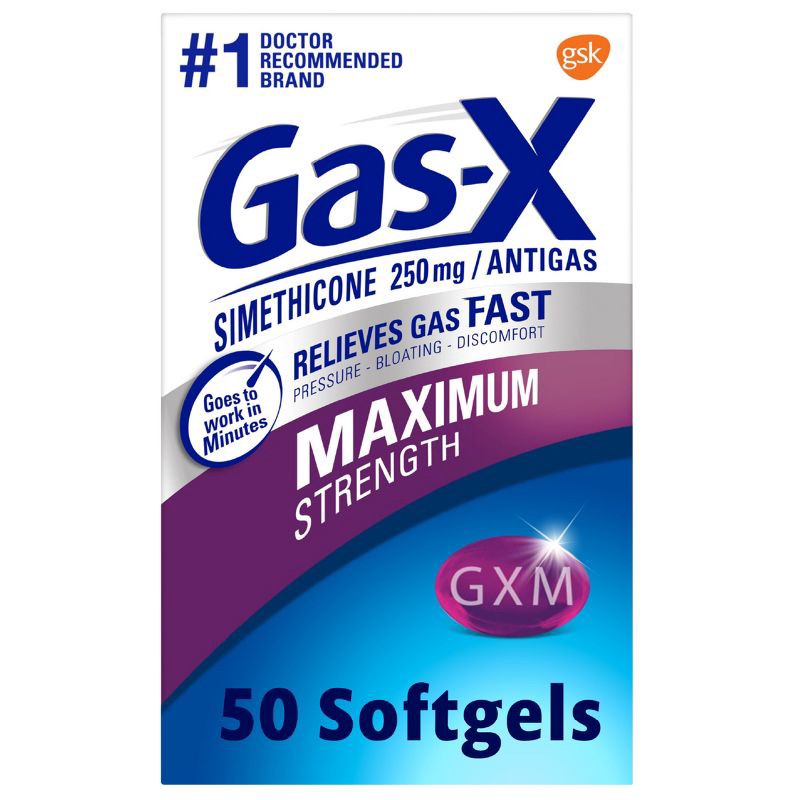 slide 1 of 9, Gas-X Maximum Strength Softgel for Gas Relief - 50ct, 50 ct