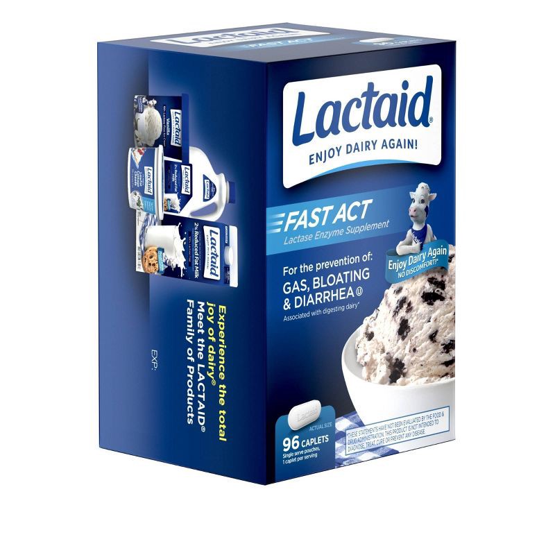 slide 3 of 6, Lactaid Fast Act Caplet - 96ct, 96 ct