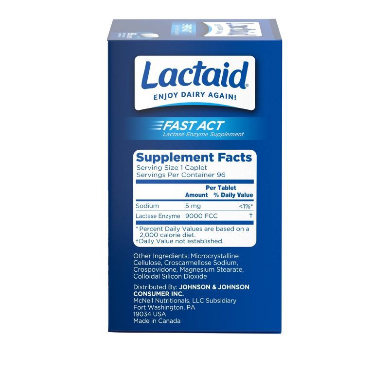 slide 5 of 6, Lactaid Fast Act Caplet - 96ct, 96 ct