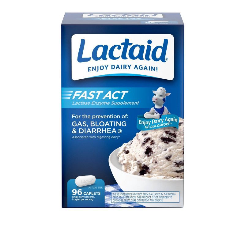 slide 1 of 6, Lactaid Fast Act Caplet - 96ct, 96 ct