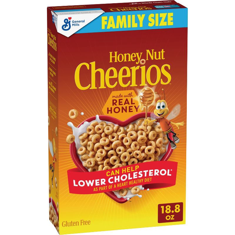 slide 1 of 10, General Mills Family Size Honey Nut Cheerios Cereal - 18.8oz, 18.8 oz