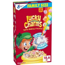 Lucky Charms Family Size Breakfast Cereal - 18.6oz