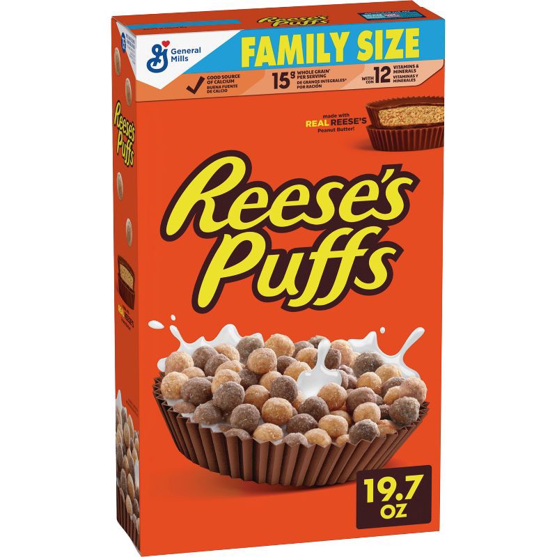 slide 1 of 7, Reese's Puffs General Mills Family Size Reeses Puffs Cereal - 19.7oz, 19.7 oz