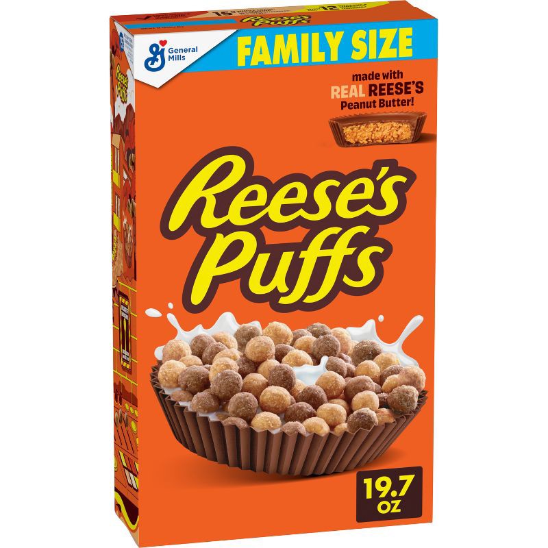 slide 1 of 7, Reese's Puffs General Mills Family Size Reeses Puffs Cereal - 19.7oz, 19.7 oz