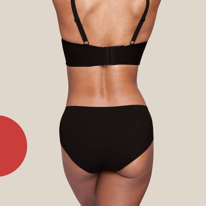 slide 3 of 8, Unders by Proof Period Underwear Briefs - Regular Absorbency - Black - M/L, 1 ct