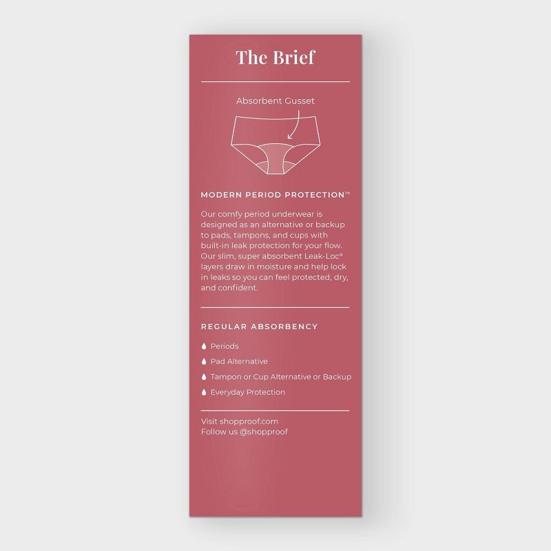 slide 8 of 8, Unders by Proof Period Underwear Briefs - Regular Absorbency - Black - M/L, 1 ct