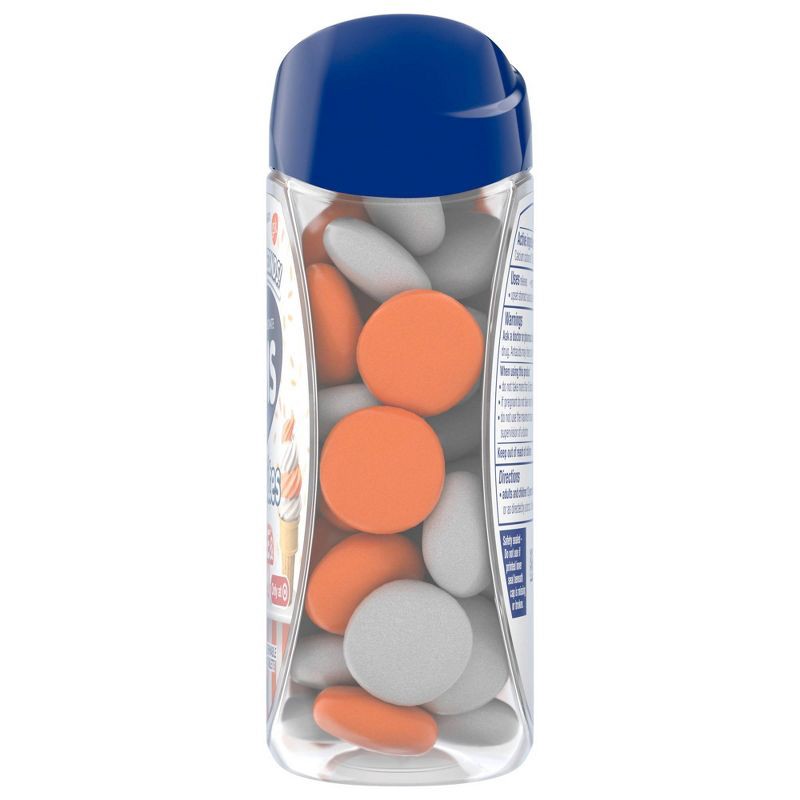 slide 9 of 9, Tums Chewy Bites Orange and Cream Extra Strength Chewable Antacid for Heartburn - 60ct, 60 ct