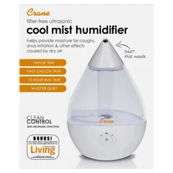Crane Filter Free Ultrasonic Cool Mist Humidifier 1 ea