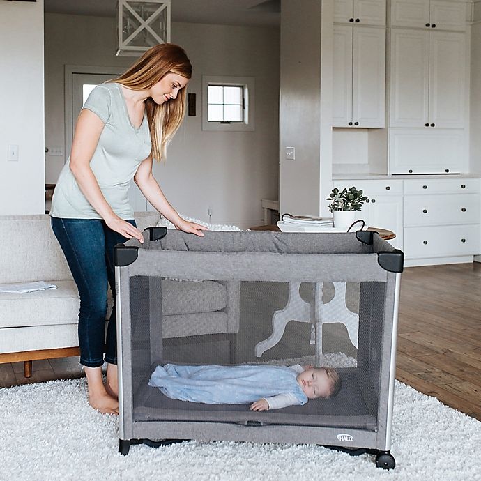 slide 9 of 10, HALO DreamNest 3-in-1 Open Air Portable Crib with Breathable Mesh Mattress, 1 ct