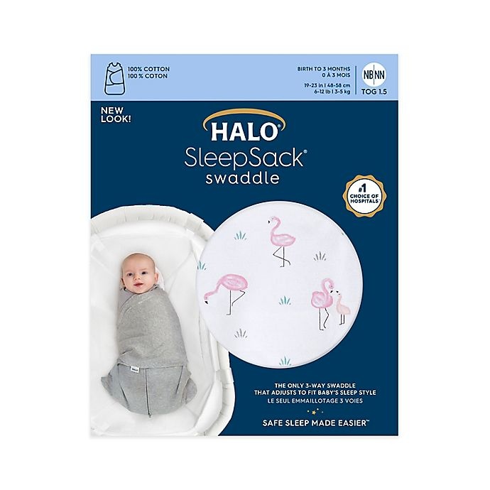 slide 2 of 2, HALO Newborn Flamingos 2-in-1 SleepSack Swaddle - Pink, 1 ct
