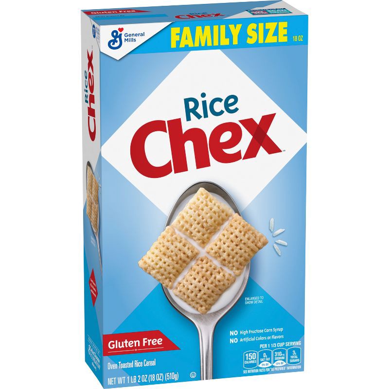 slide 1 of 7, General Mills Family Size Rice Chex Cereal - 18oz, 18 oz