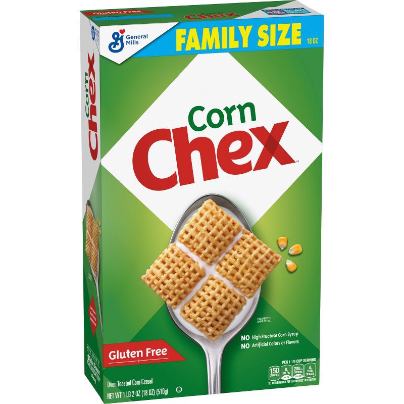 slide 1 of 8, General Mills Family Size Corn Chex Cereal - 18oz, 18 oz