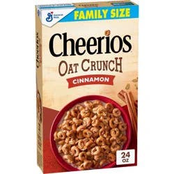 General Mills Family Size Cheerios Oat Crunch Cinnamon Cereal - 24oz
