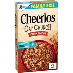 General Mills Family Size Cheerios Oat Crunch Cinnamon Cereal - 24oz